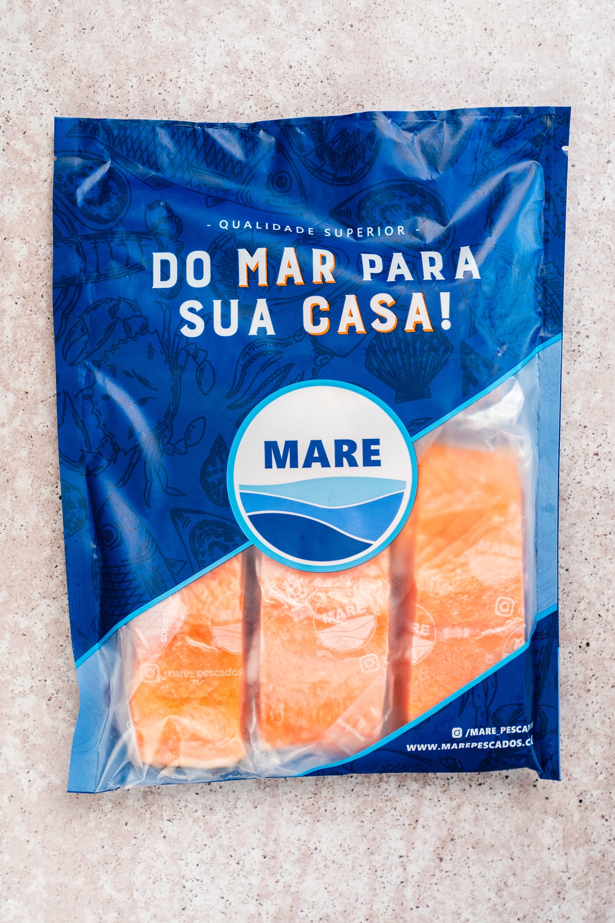 Filés de Salmão Porcionado do Chile - 1kg